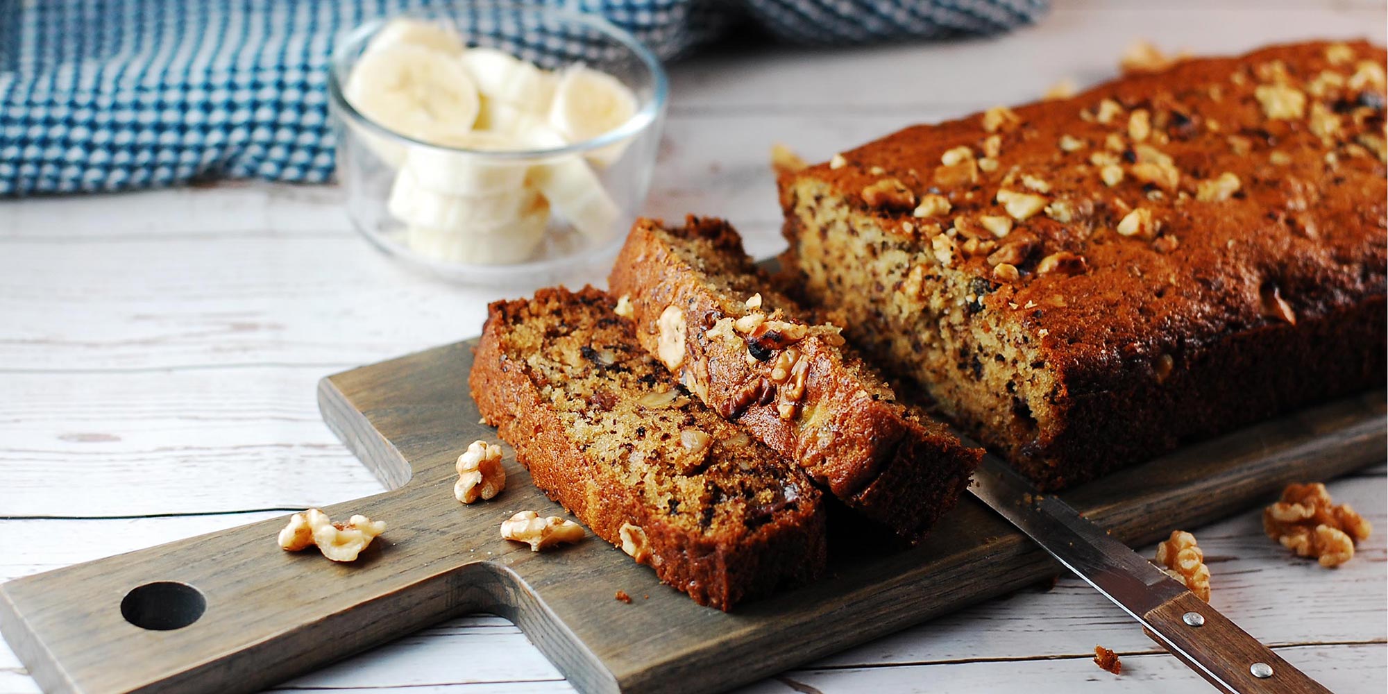 Pan de banana y nueces