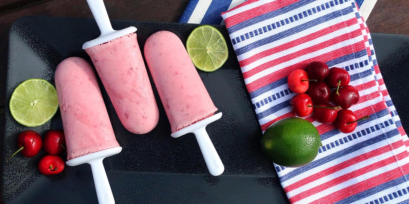 Cherry Lime Ice Pops Recipe Zero Calorie Sweetener & Sugar Substitute