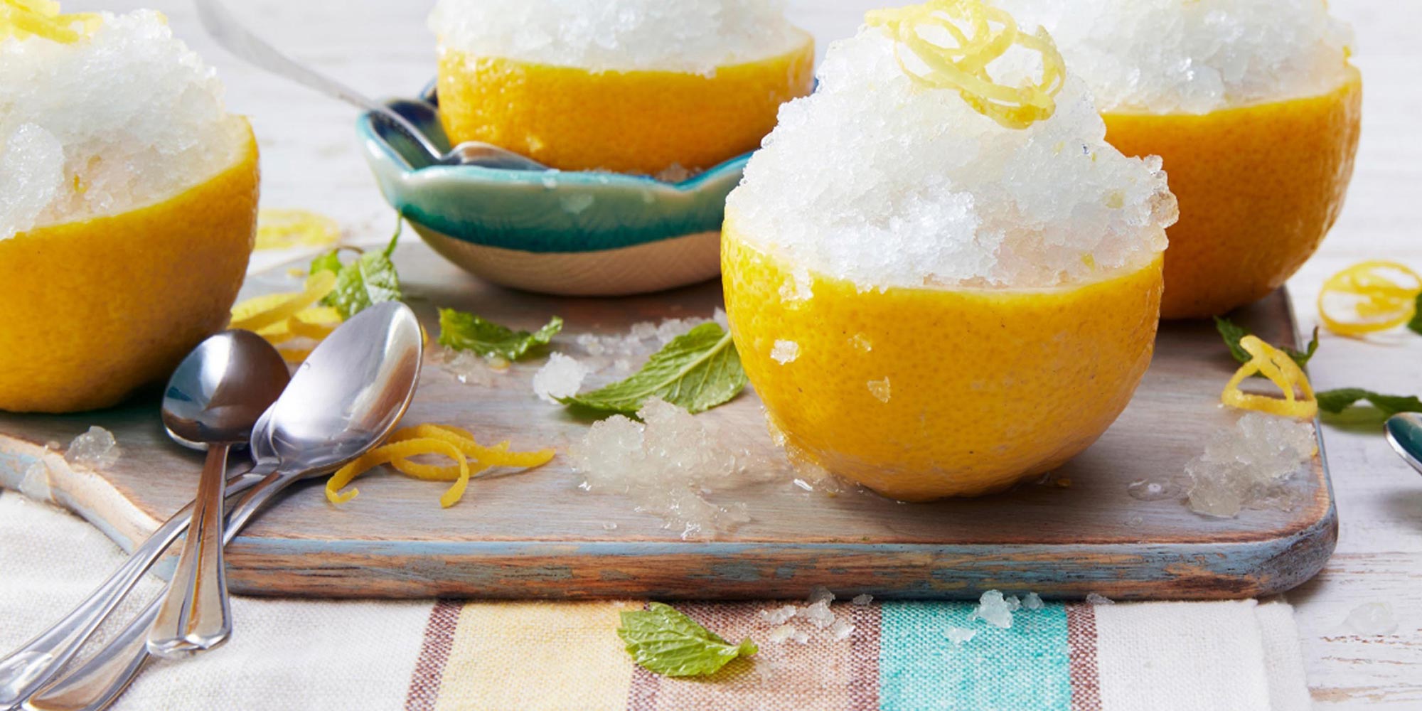 Sorbete helado de limón