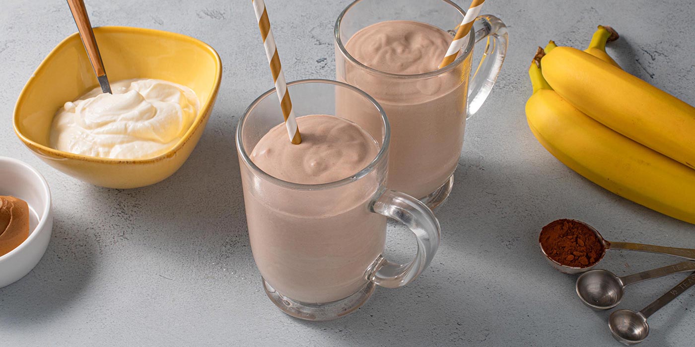 Peanut Butter Banana Chocolate Smoothie Recipe Zero Calorie Sweetener