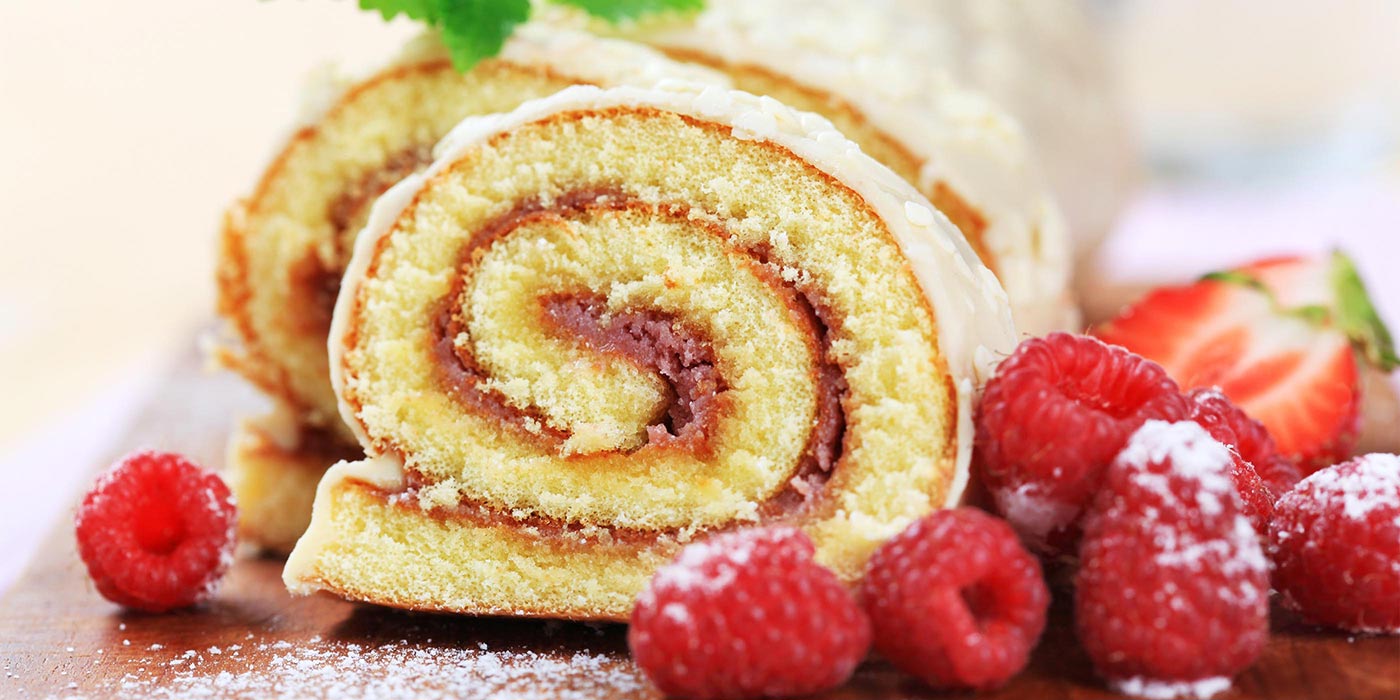 Raspberry Jelly Roll Cake Recipe Zero Calorie Sweetener & Sugar