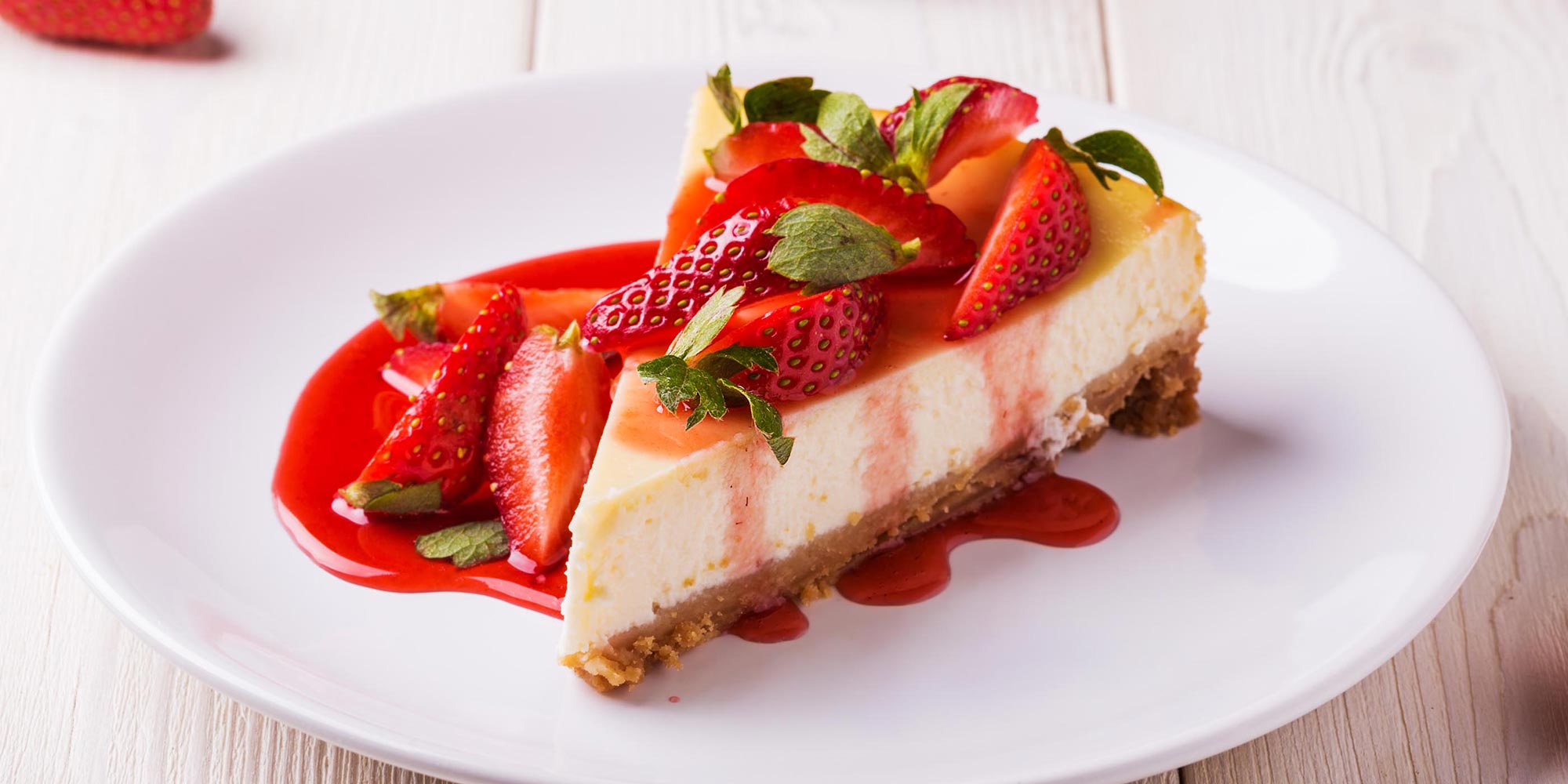 Strawberry Topped Cheesecake Recipe | No Calorie Sweetener & Sugar ...