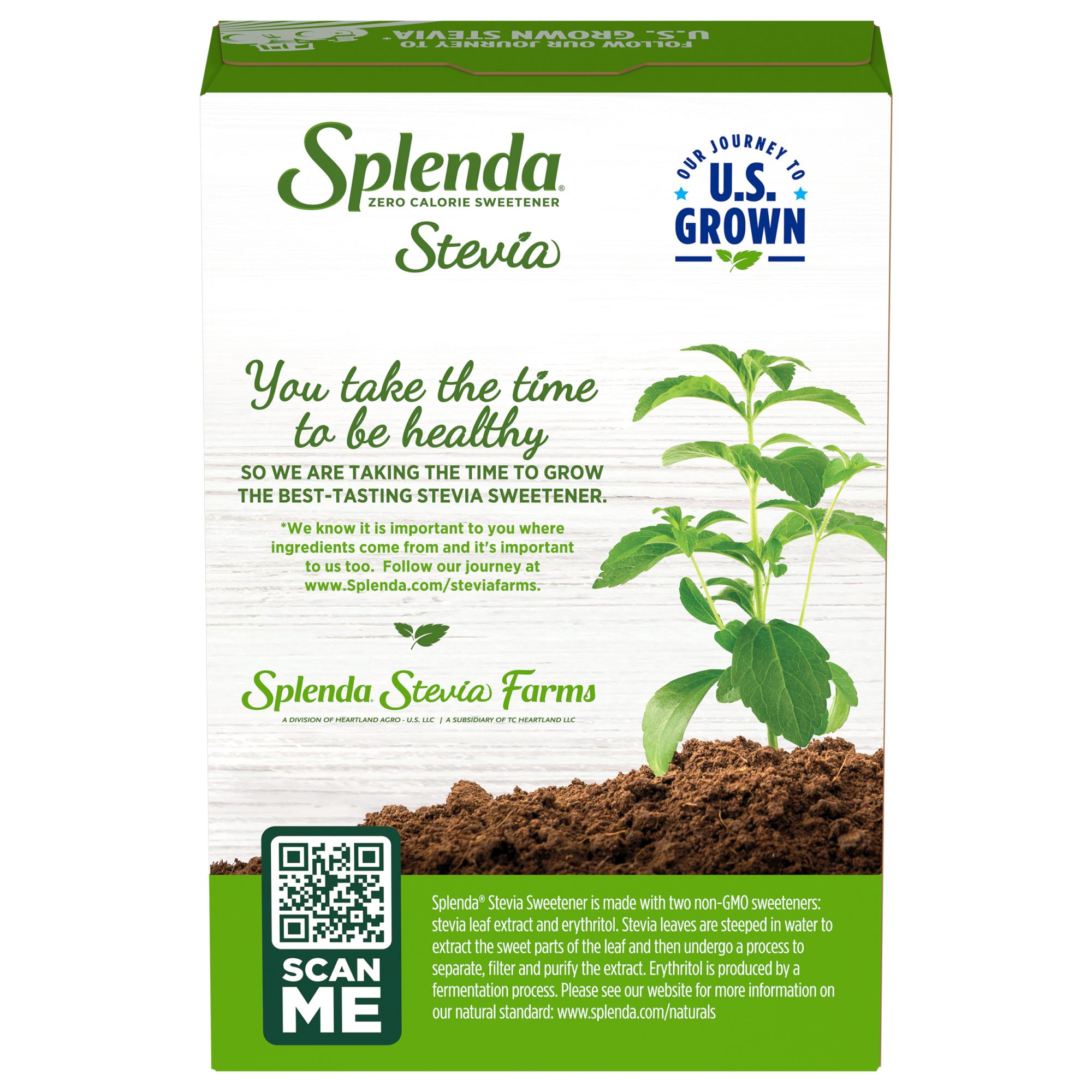 Splenda Stevia Sweetener Packets - Back