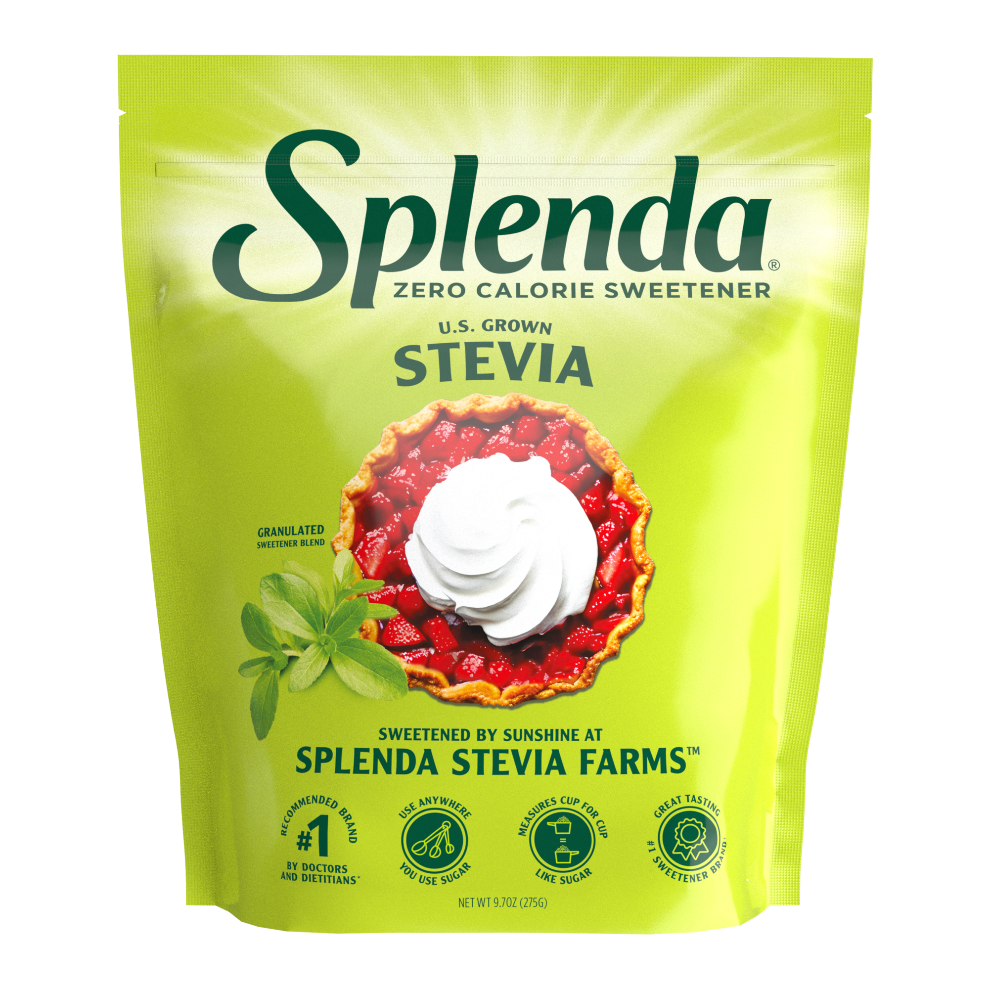 Splenda U.S. Grown Stevia Granulated - Front