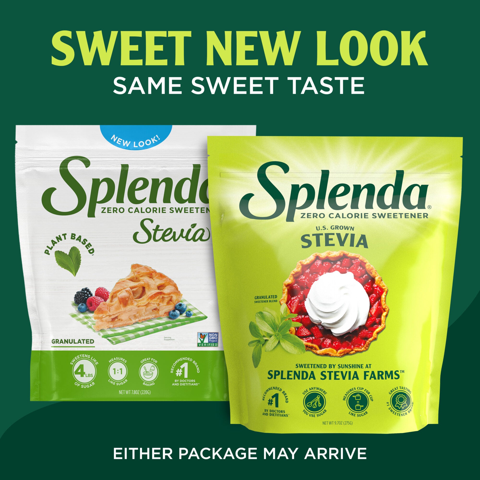Splenda Stevia Granulada Cultivada en EE. UU. - La misma dulzura