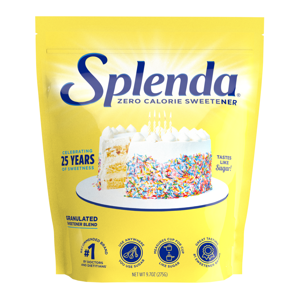 Splenda Granulated Sweetener Limited Edition 25th Birthday Packaging - Front