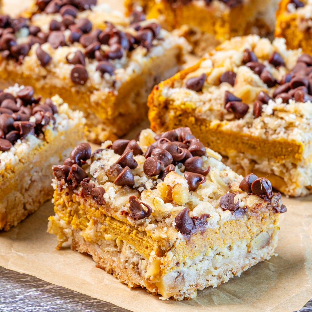 Chocolate Chip Pumpkin Bars Recipe | Zero Calorie Sweetener & Sugar Substitute | Splenda Sweeteners