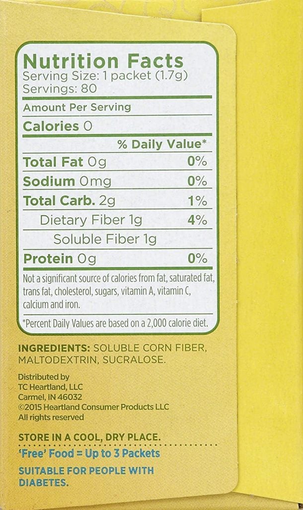 Splenda® Sweetener Packets with Fiber Nutrition