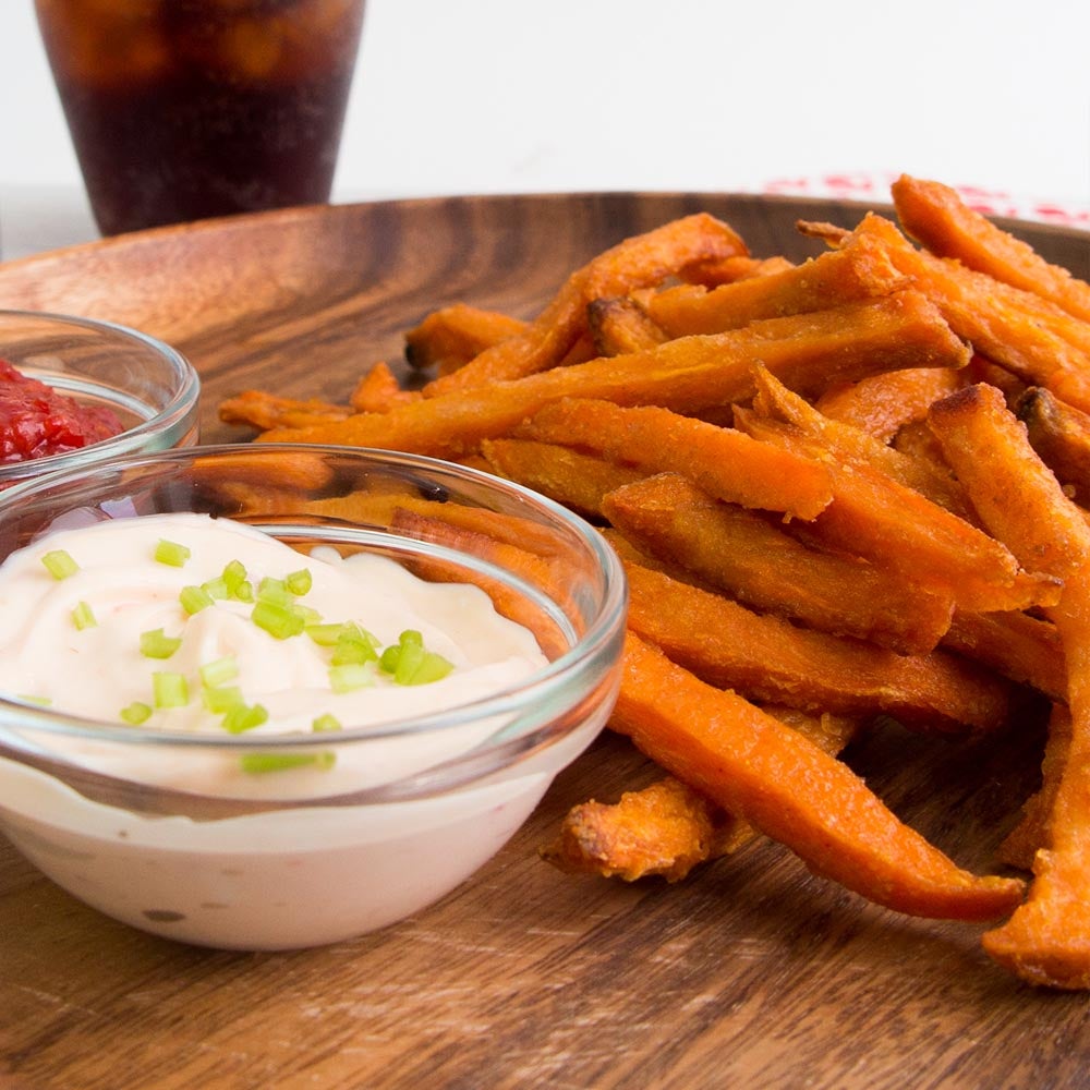 Roasted Sweet Potato Fries with Asian Dipping Sauces Recipe Zero