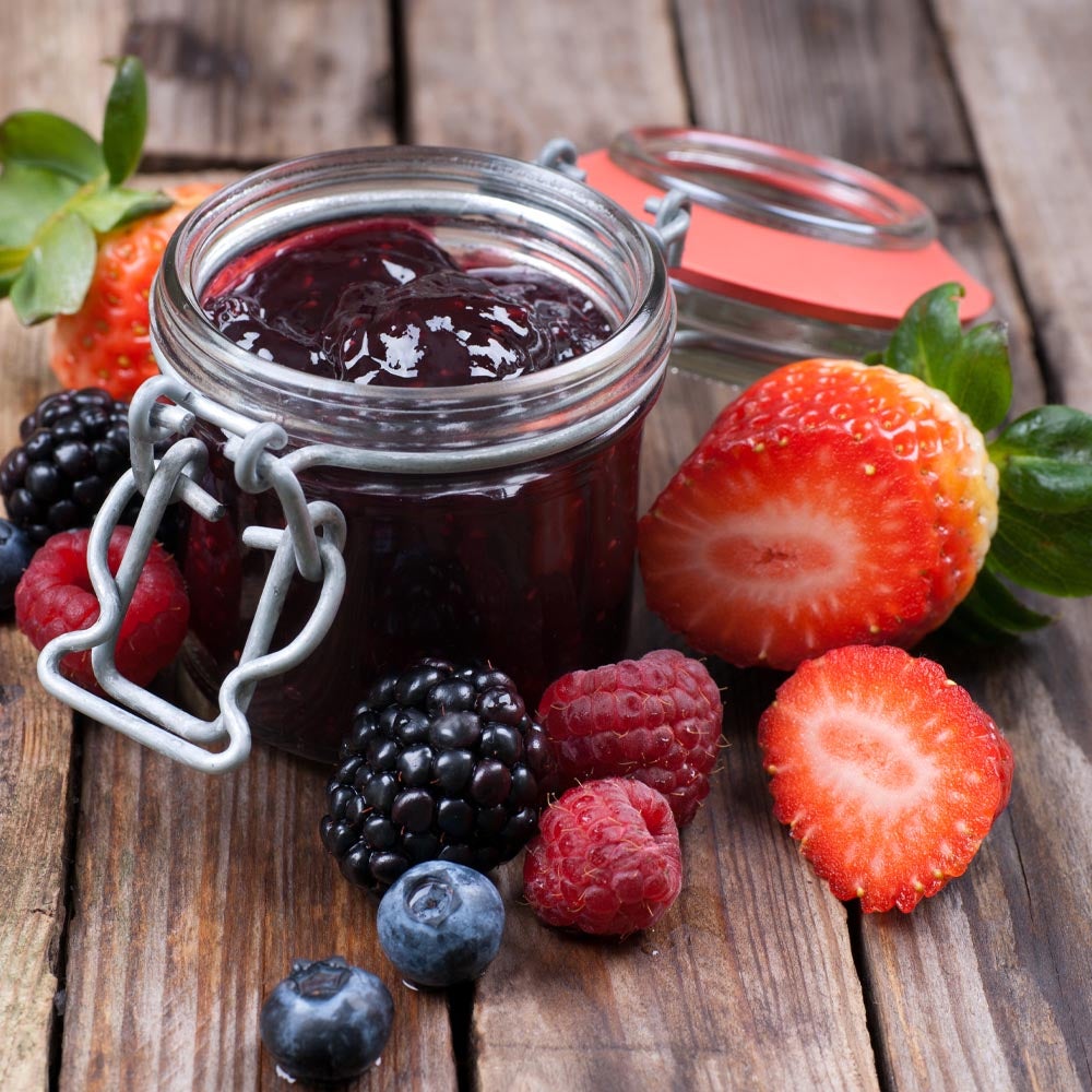 Sugar Free Triple Berry Jam Recipe Zero Calorie Sweetener & Sugar