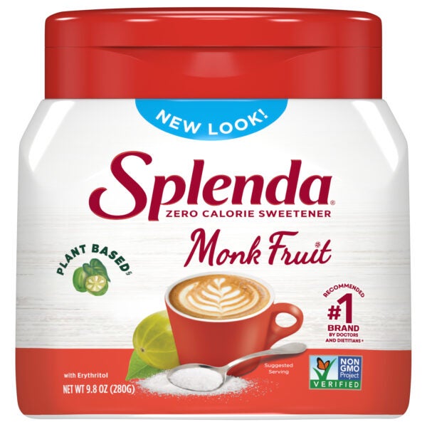 Splenda Monk Fruit Sweetener 9.8oz Jar- Front