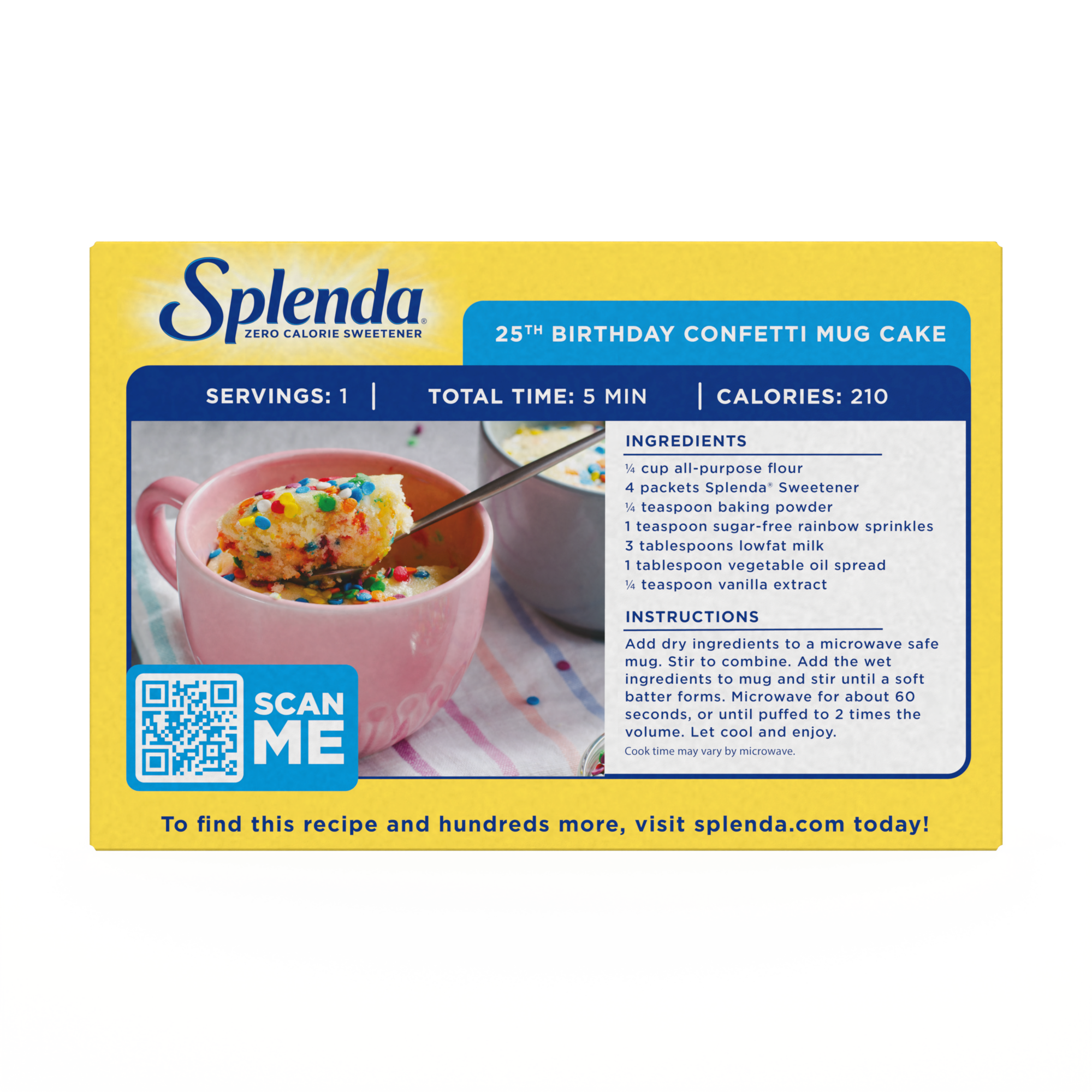Splenda Packets Limited Edition 25th Birthday Packaging - Back