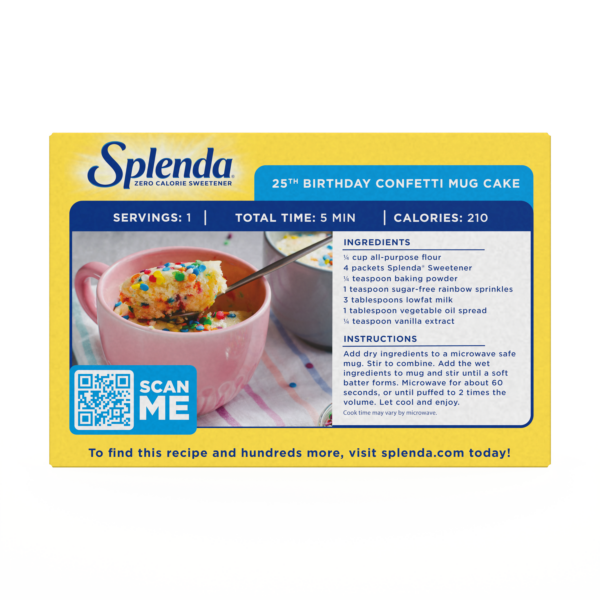Splenda Packets Limited Edition 25th Birthday Packaging - Back