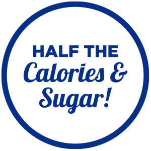 Ícono de La mitad de las calorías y del azúcar