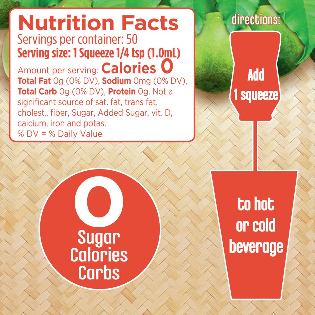 Splenda® Monk Fruit Liquid Sweetener Nutrition