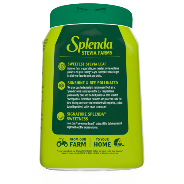 Splenda U.S. Grown Stevia Large Jar - Back