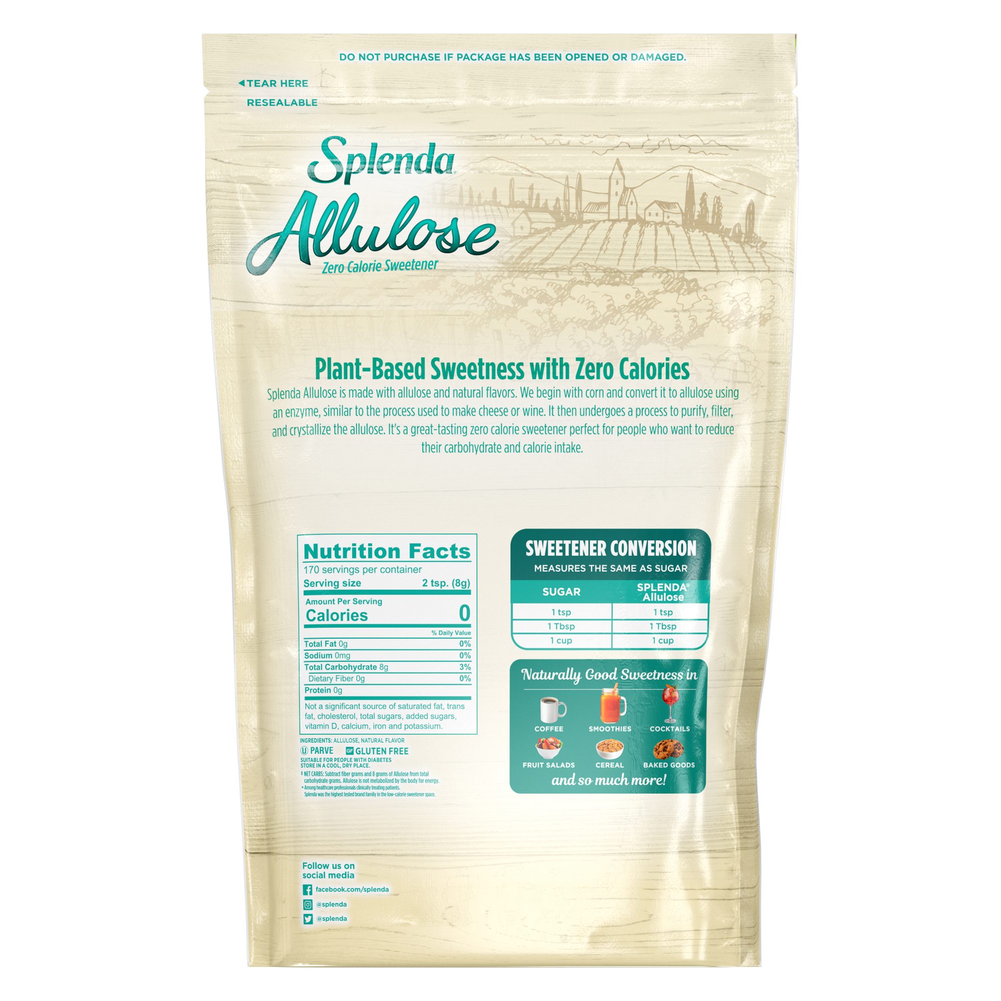 Splenda® Allulose Granulated Sweetener 6/48oz Bags