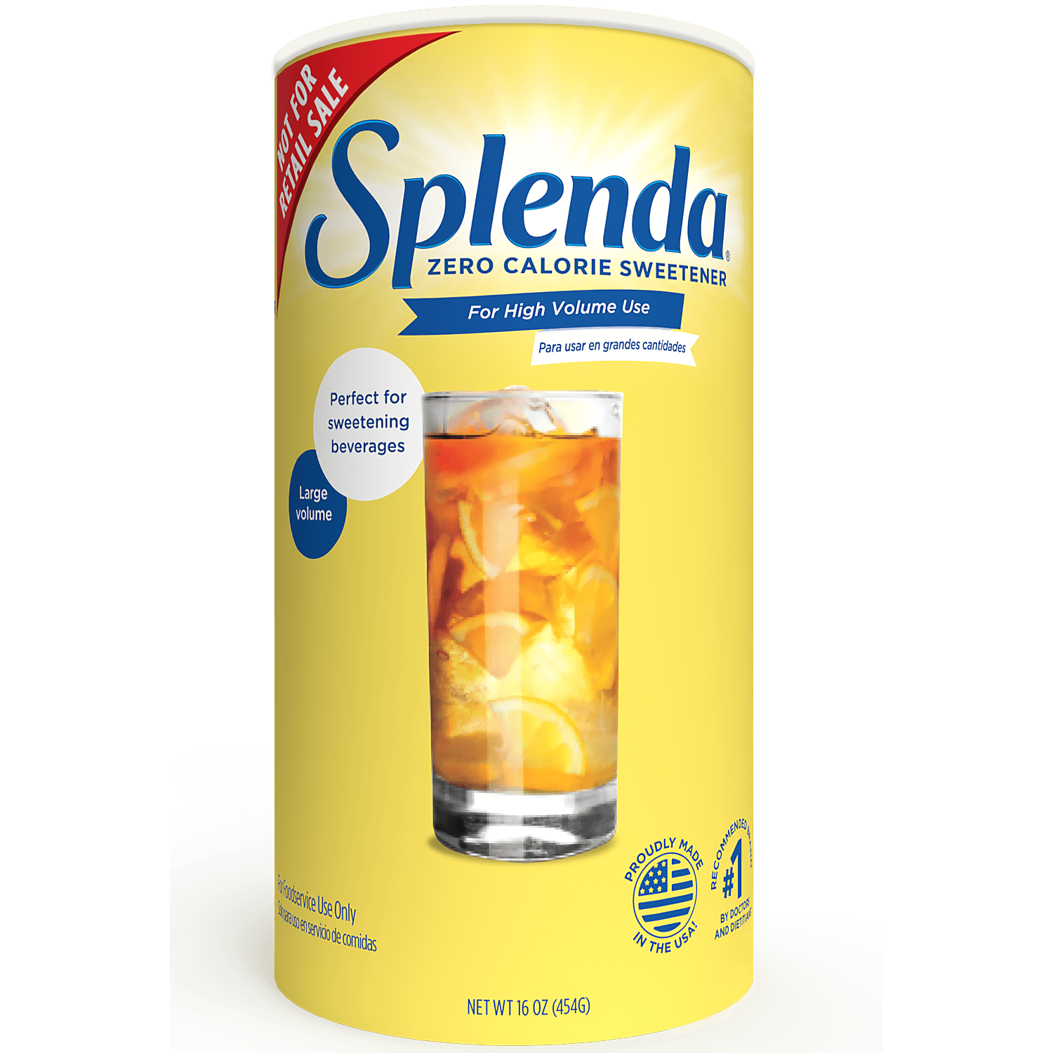 Splenda® Granulated Sweetener for High Volume Beverages 12/16oz Canisters