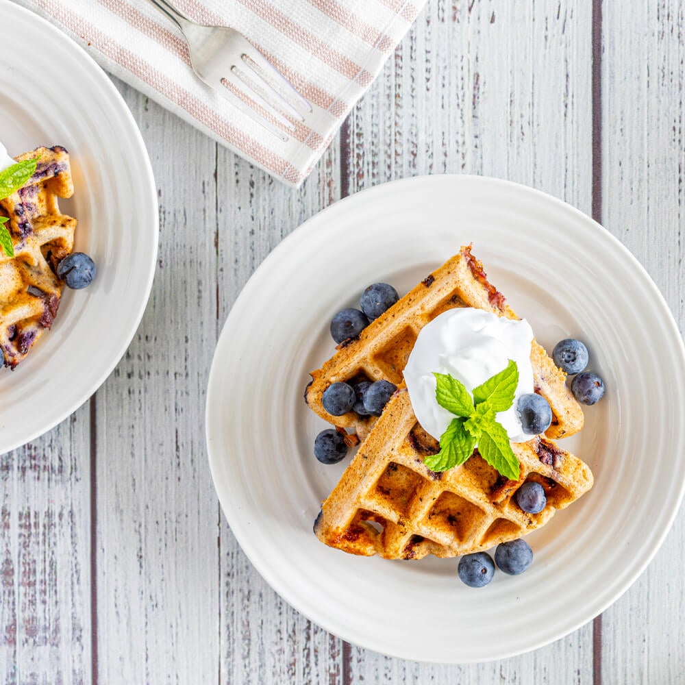 Whole Wheat Blueberry Waffles Splenda®