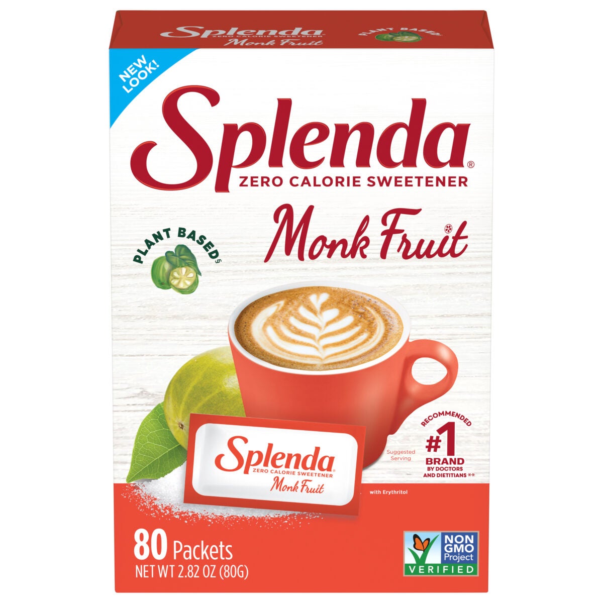 Splenda Monk Fruit Sweetener Packets - Front