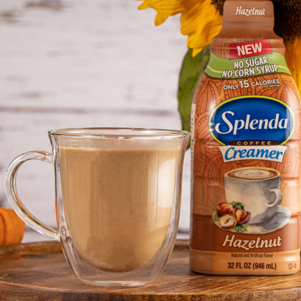 Splenda Hazelnut Coffee Creamer No Sugar. No Corn Syrup. Only 15