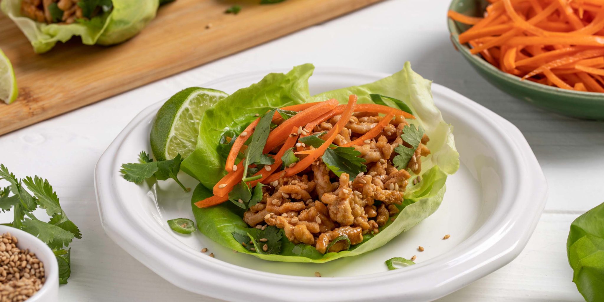 Sticky Chicken Lettuce Wraps Splenda®