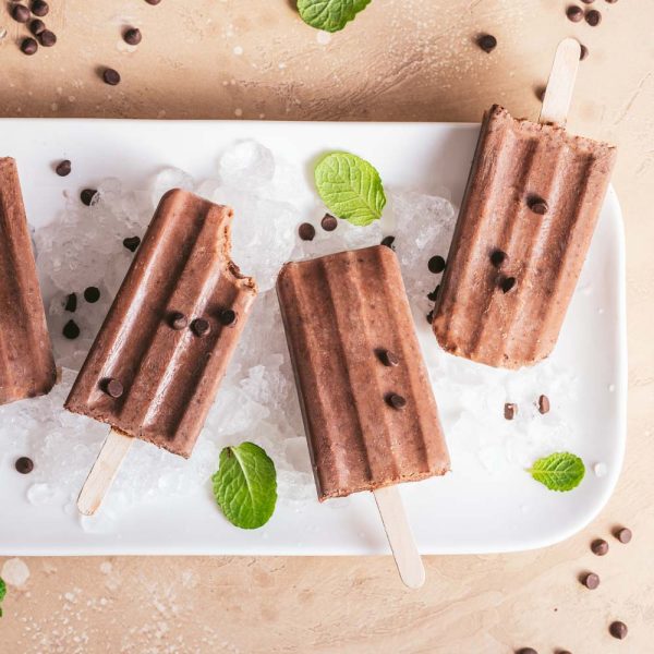 Mint Chocolate Chip Ice Pops