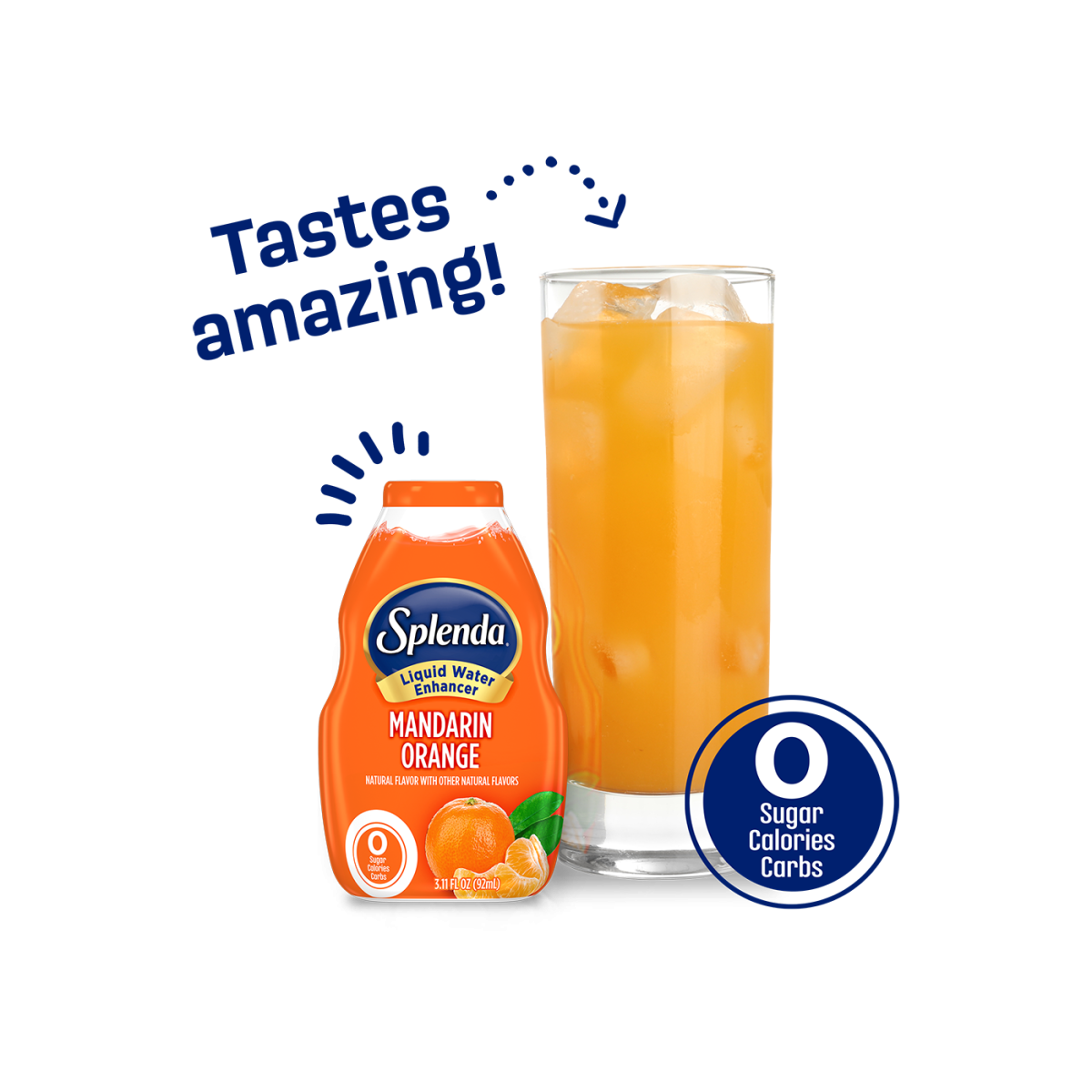 Splenda Liquid Water Enhancers Zero Sugar. Zero Calories. Zero Carbs