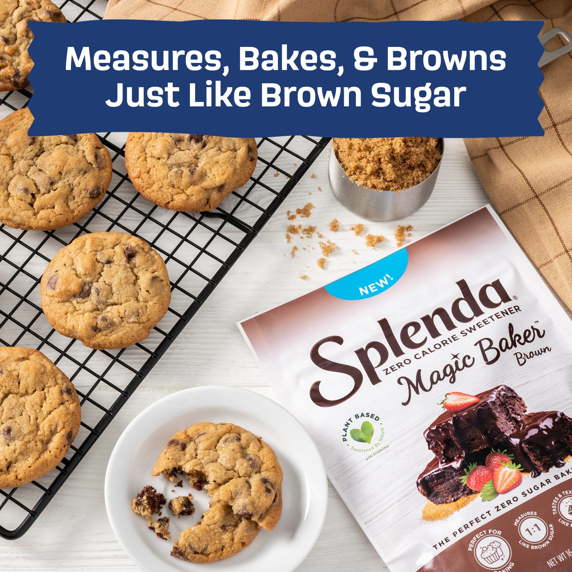Splenda Magic Baker Brown 16oz Pouch - Measures, Bakes, and Browns Just Like Brown Sugar
