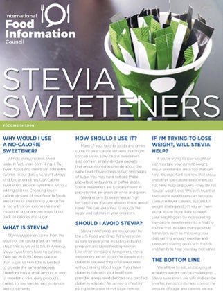 Stevia Sweeteners IFIC Fact Sheet