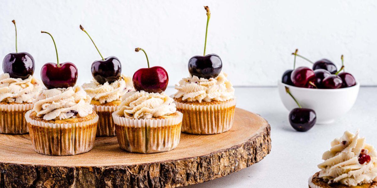keto cherry cupcakes