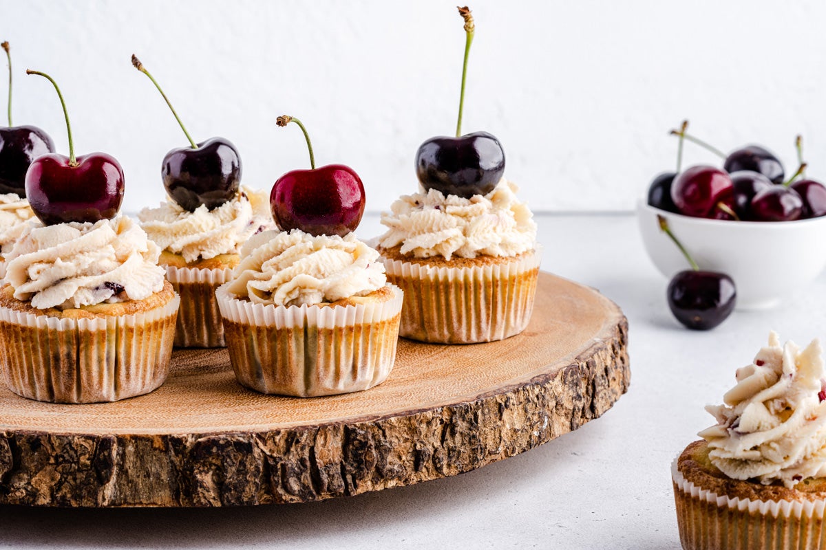 Keto Cherry Cupcakes