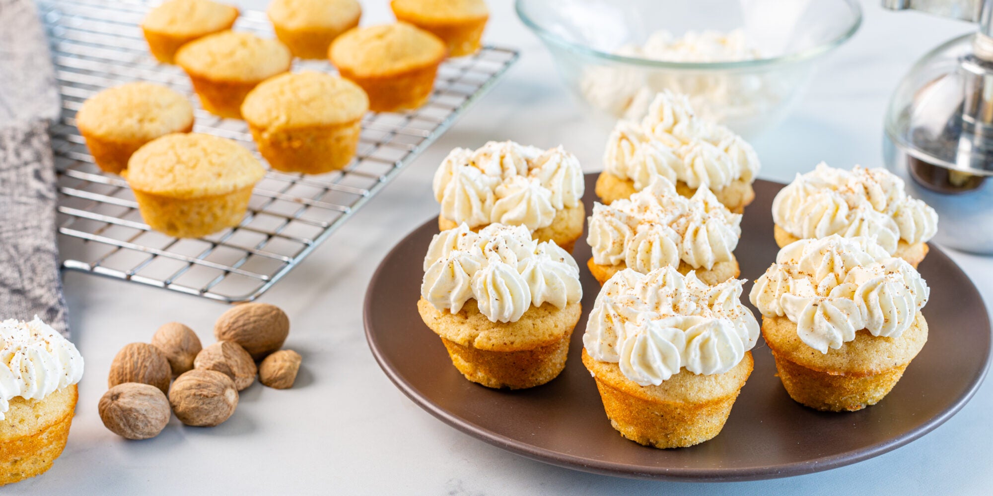 Gluten-Free Mini Eggnog Cupcakes