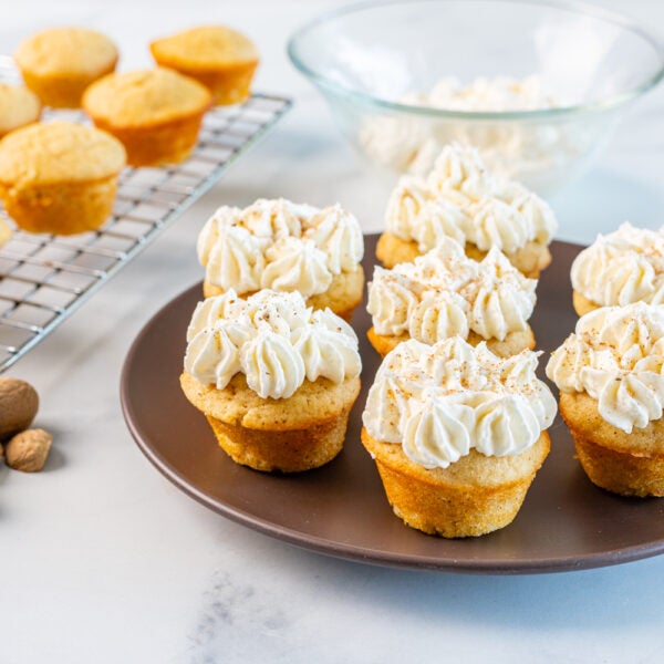Gluten-Free Mini Eggnog Cupcakes