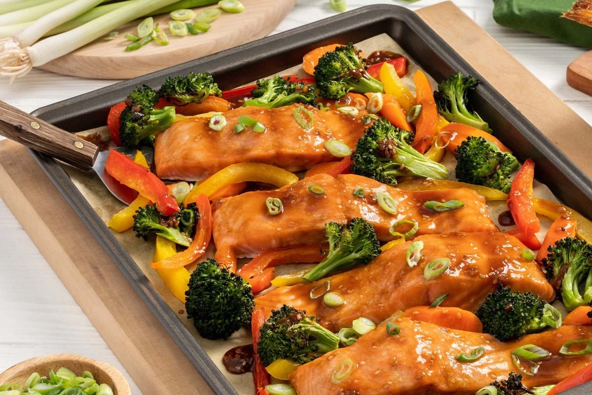 Sheet Pan Teriyaki Salmon and Vegetables