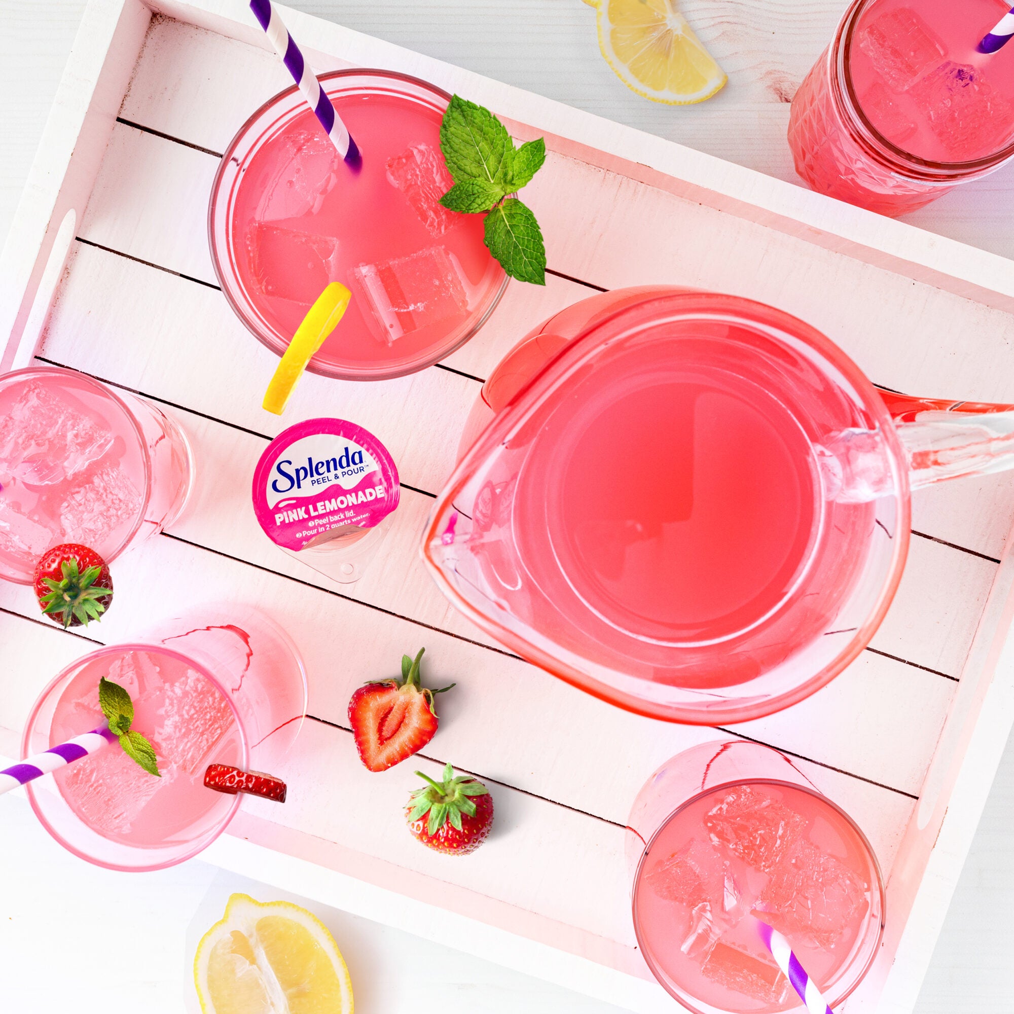 Splenda Peel & Pour Pink Lemonade Zero Sugar Drink Mix – Delicious and Refreshing
