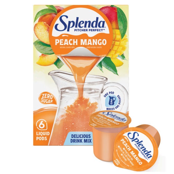 Splenda Pitcher Perfect Peach Mango Zero Sugar Drink Mix – Front