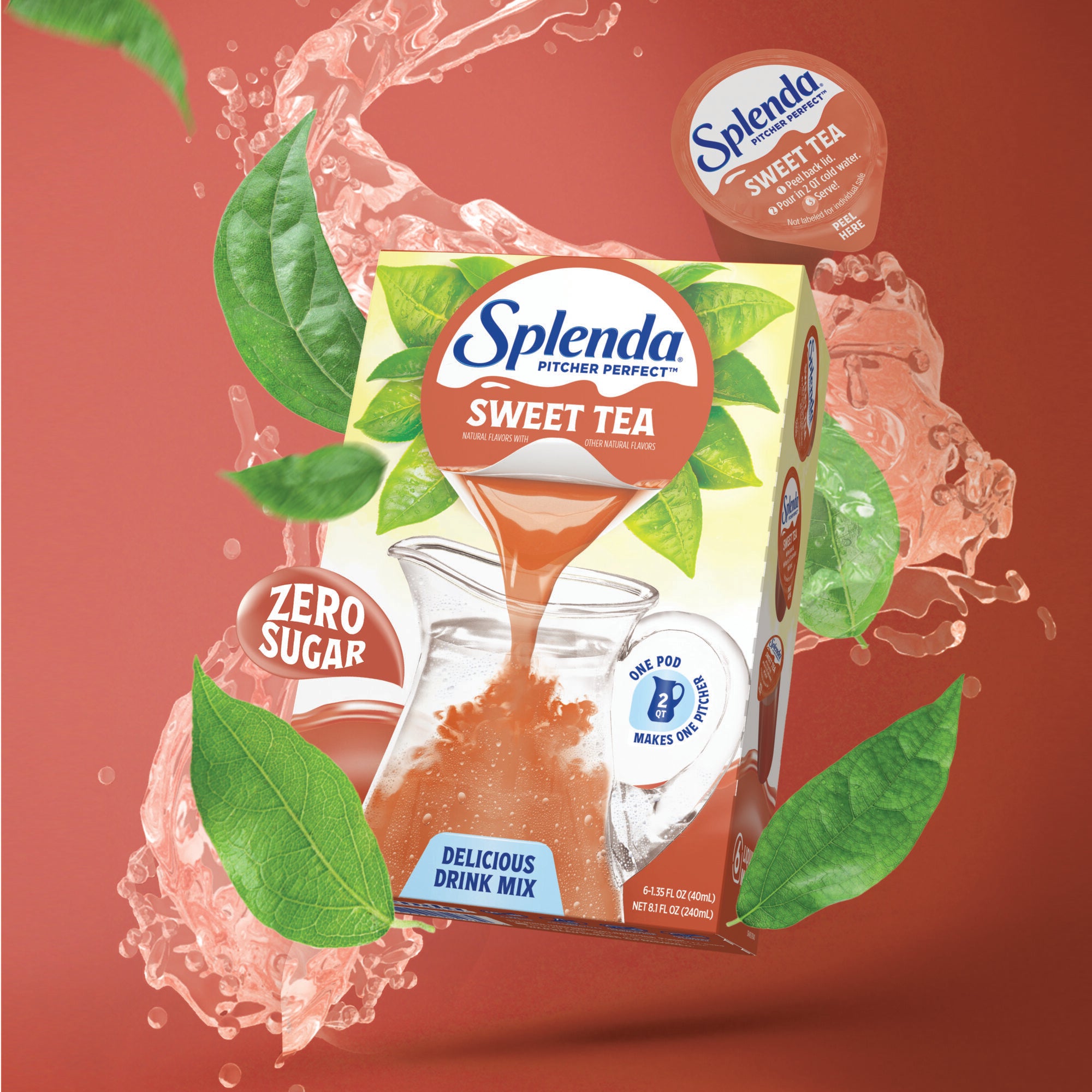 Splenda Pitcher Perfect Zero Calorie Drink Mix Sweet Tea