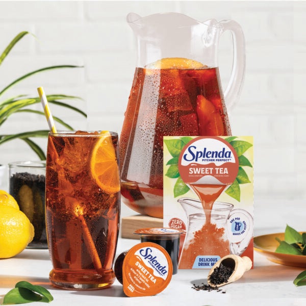 Splenda Pitcher Perfect Sweet Tea Zero Sugar Drink Mix – Pitcher & Glass