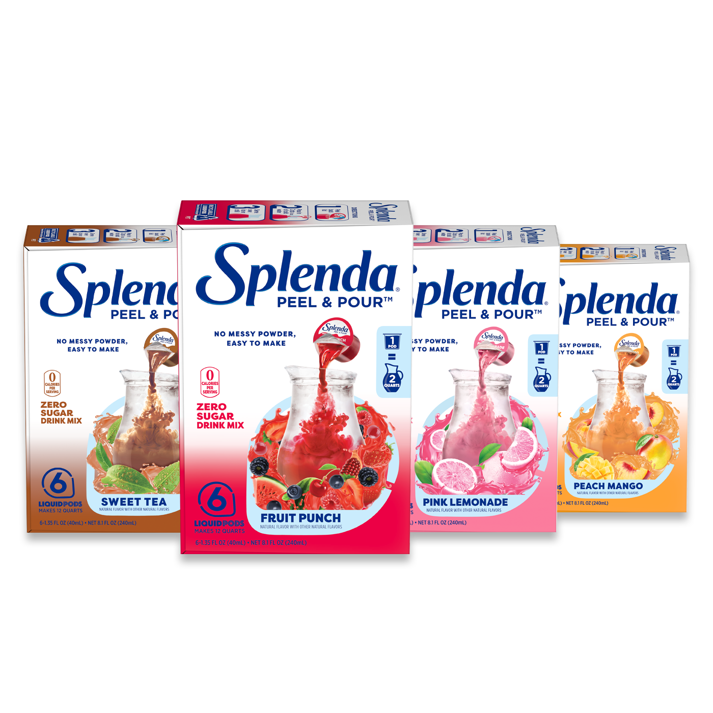 Splenda Peel Pour Zero Calorie Drink Mix Fruit Punch