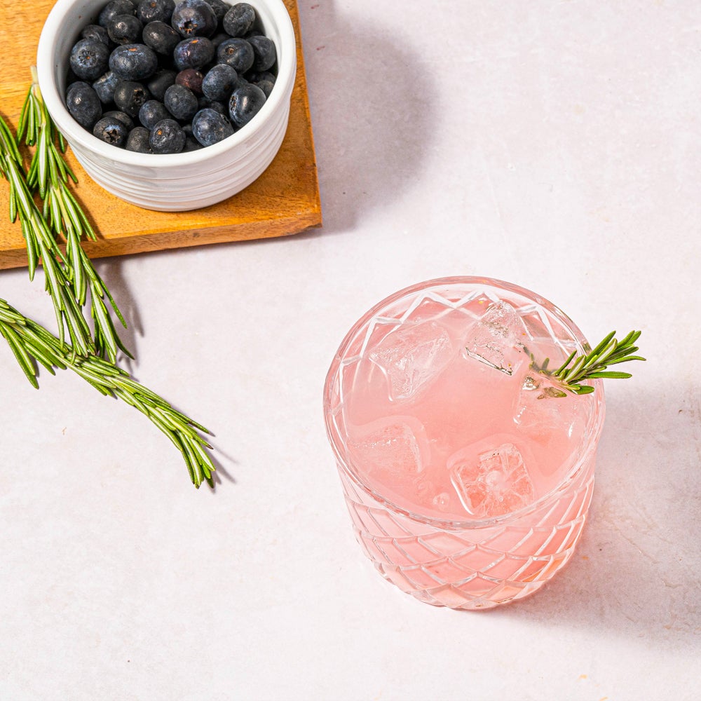 Rosemary Blueberry Smash Mocktail Splenda®