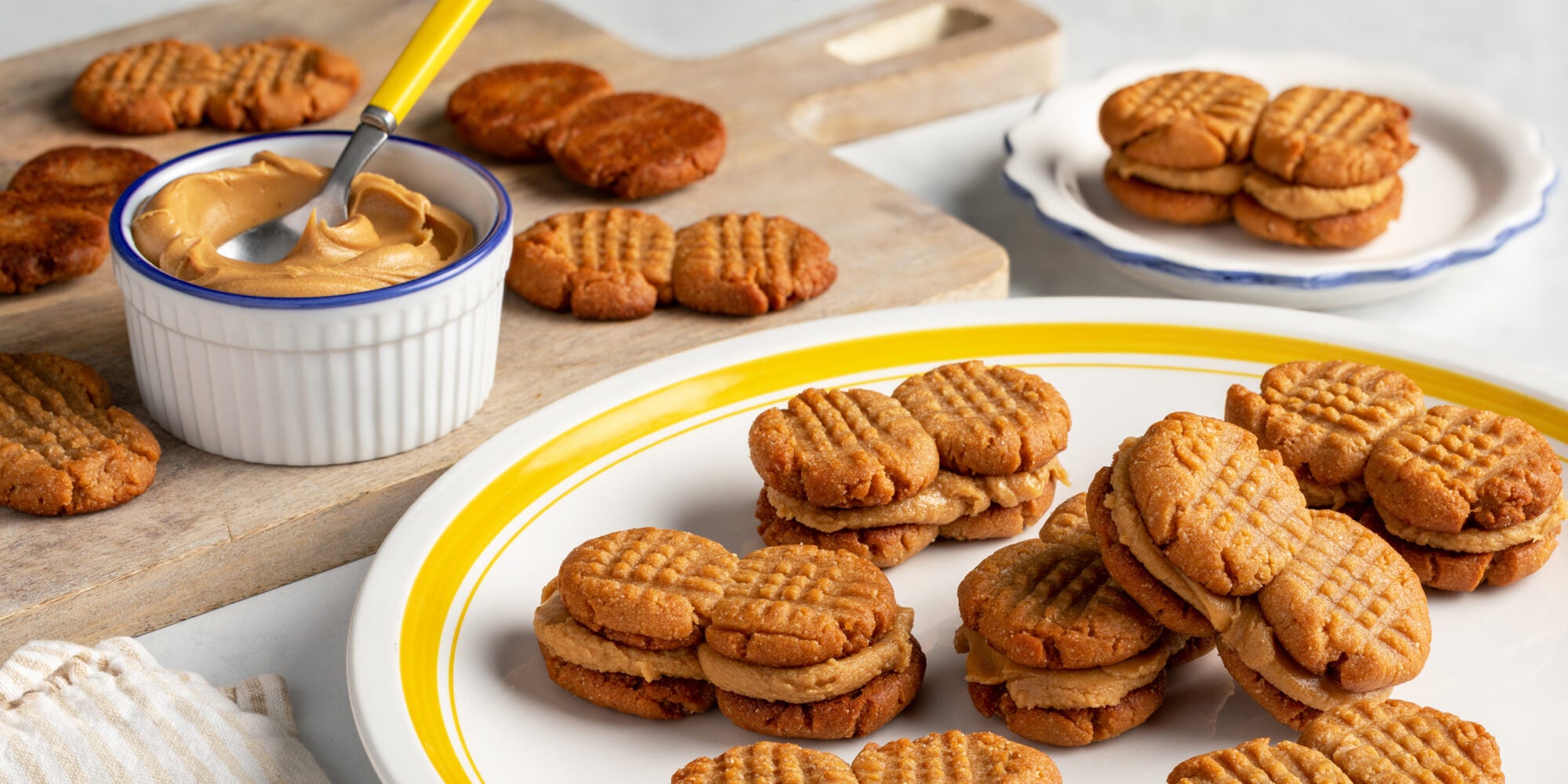 3-Ingredient Peanut Butter Sandwich Cookies