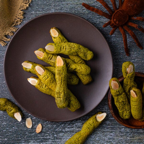 Matcha Witch Finger Cookies