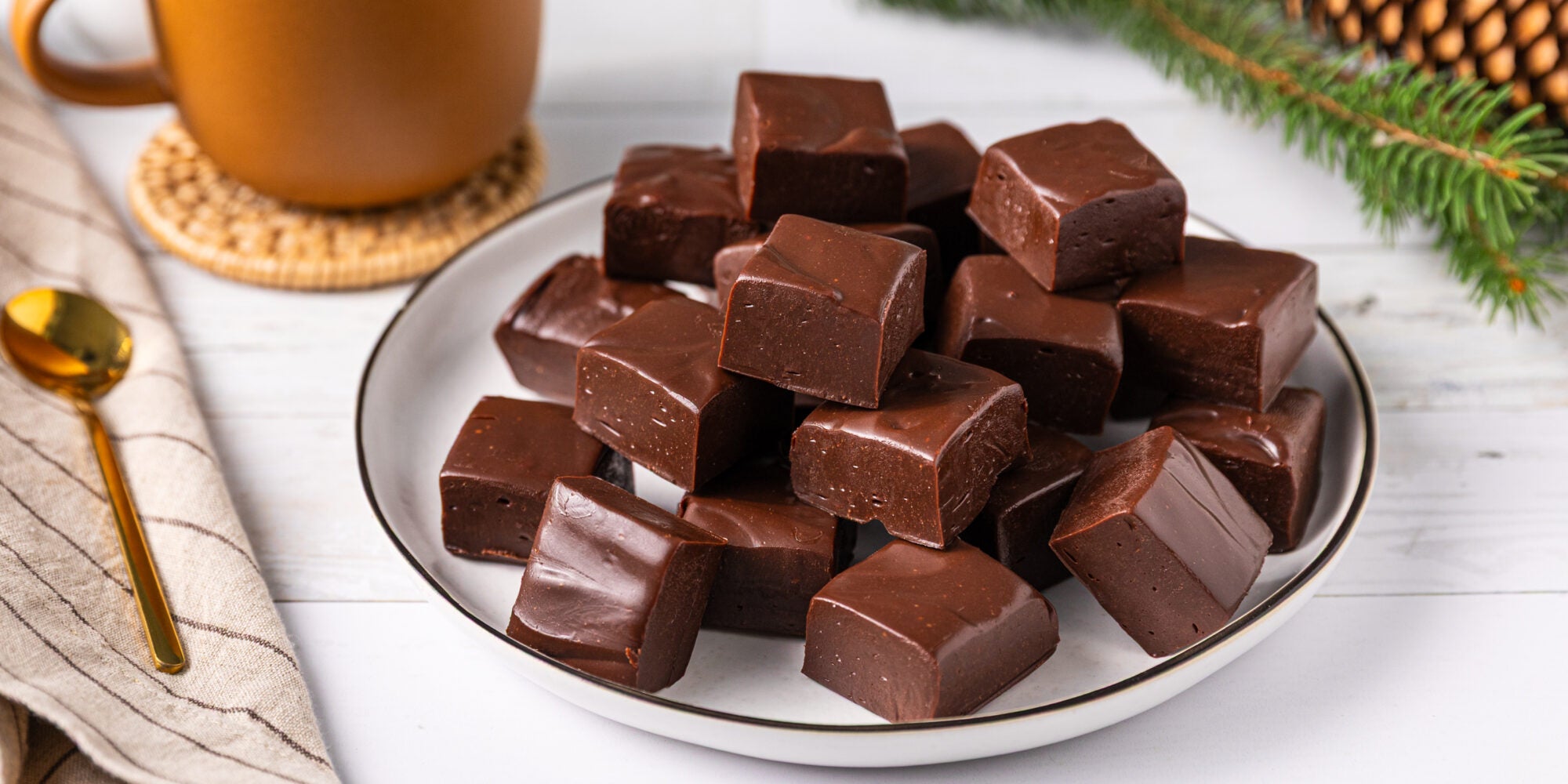 Fudge de chocolate de 4 ingredientes