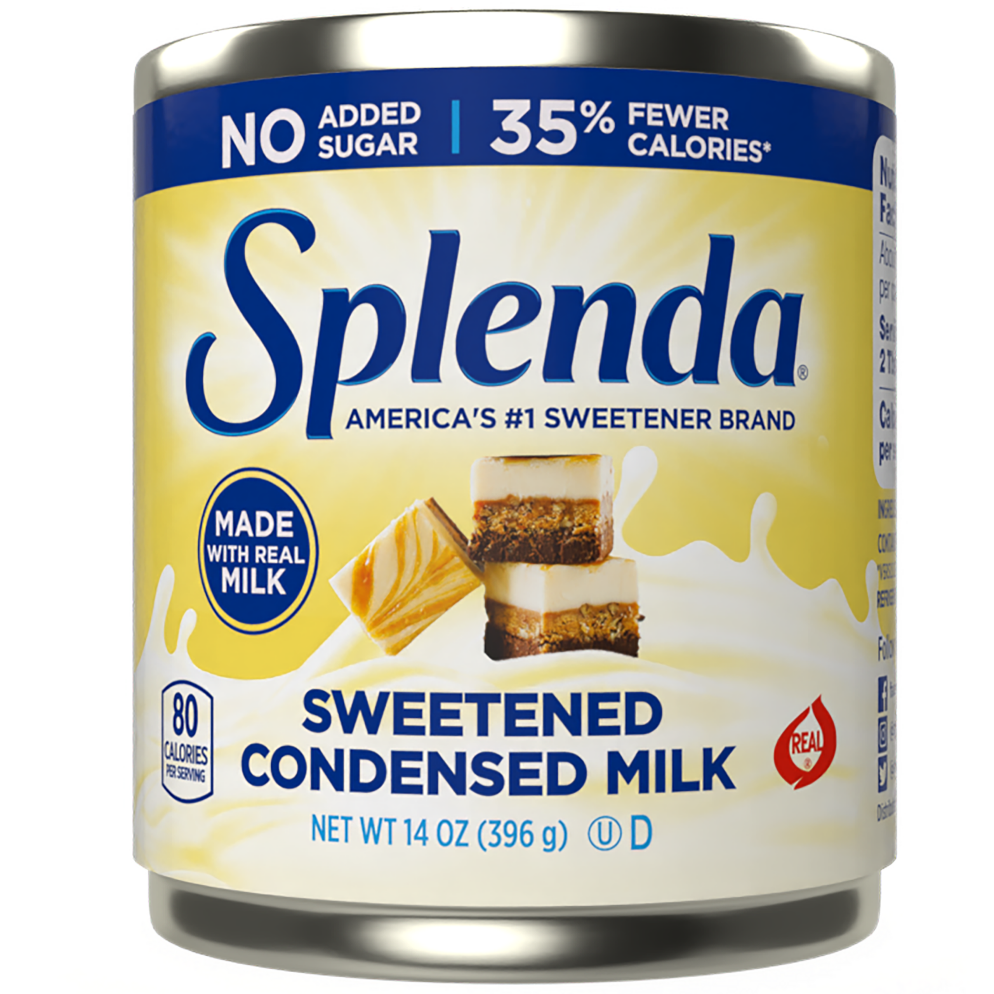 Splenda Sweetened Condensed Milk - Front