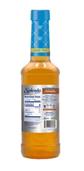 Splenda Brown Sugar Cinnamon Sugar Free Coffee Syrup - Back