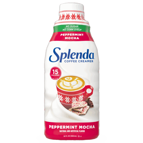 Splenda Coffee Creamer - Peppermint Mocha, 32oz. Bottle - Front