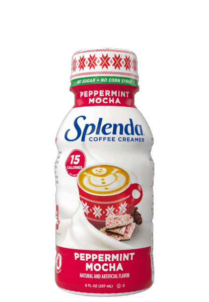 Splenda Coffee Creamer - Peppermint Mocha, 8oz. Bottle - Front