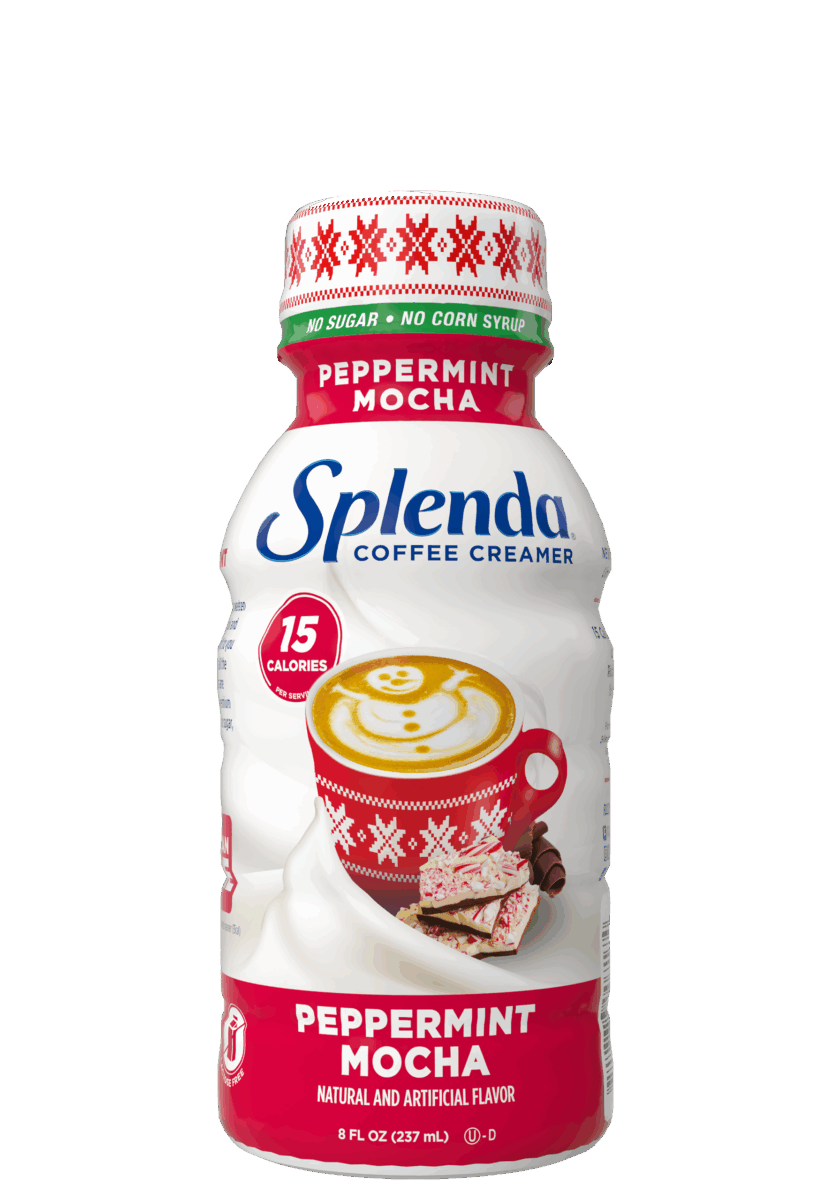 Splenda Coffee Creamer - Peppermint Mocha, 8oz. Bottle - Front