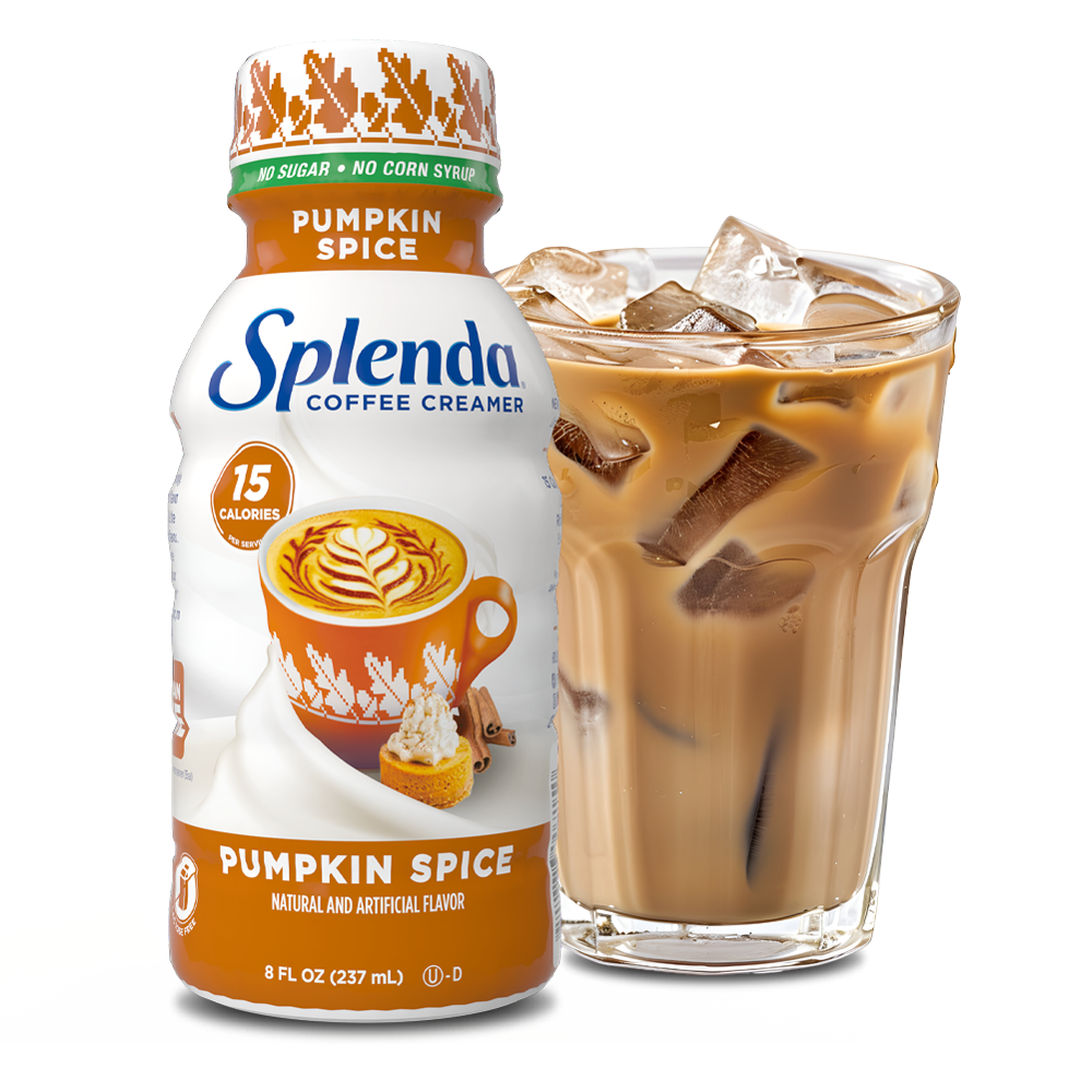 Splenda Coffee Creamer Pumpkin Spice with iced coffee